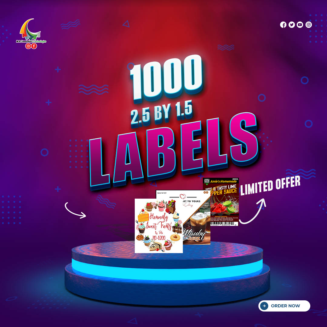 1000 QTY……2.5 by 1.5 Inch Regular Labels 23