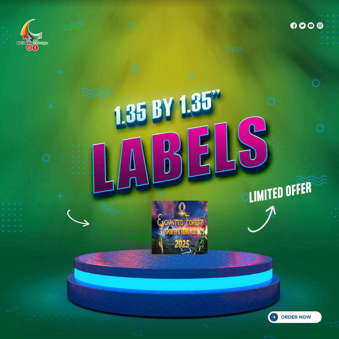 1.35 by 1.35  labels