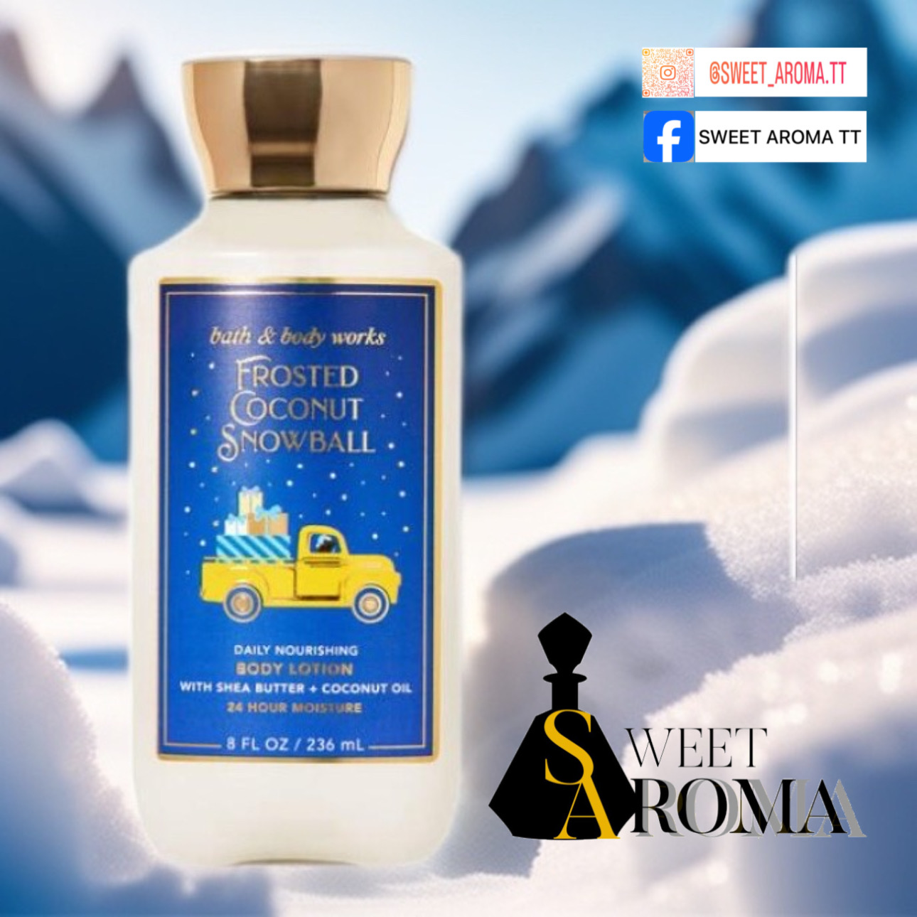 Bath & Body Works, Frosted Coconut Snowball Daily Nourishing Body Lotion -236ml