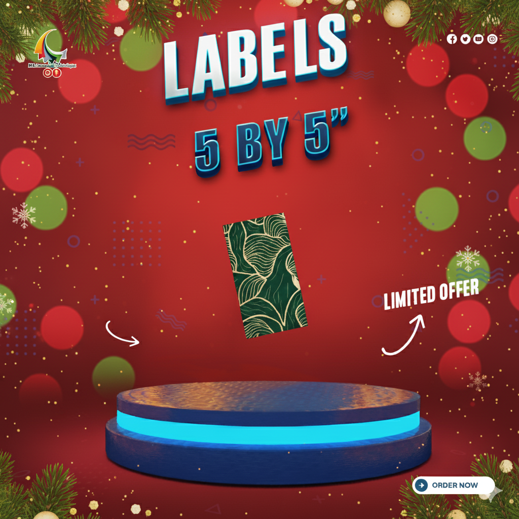 5 by 5 Inch Label 