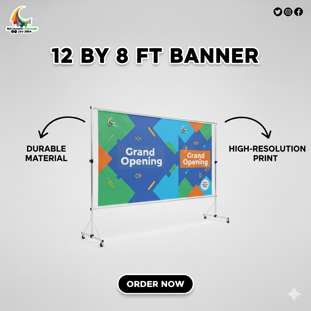 Banner 12 by 8 Ft 