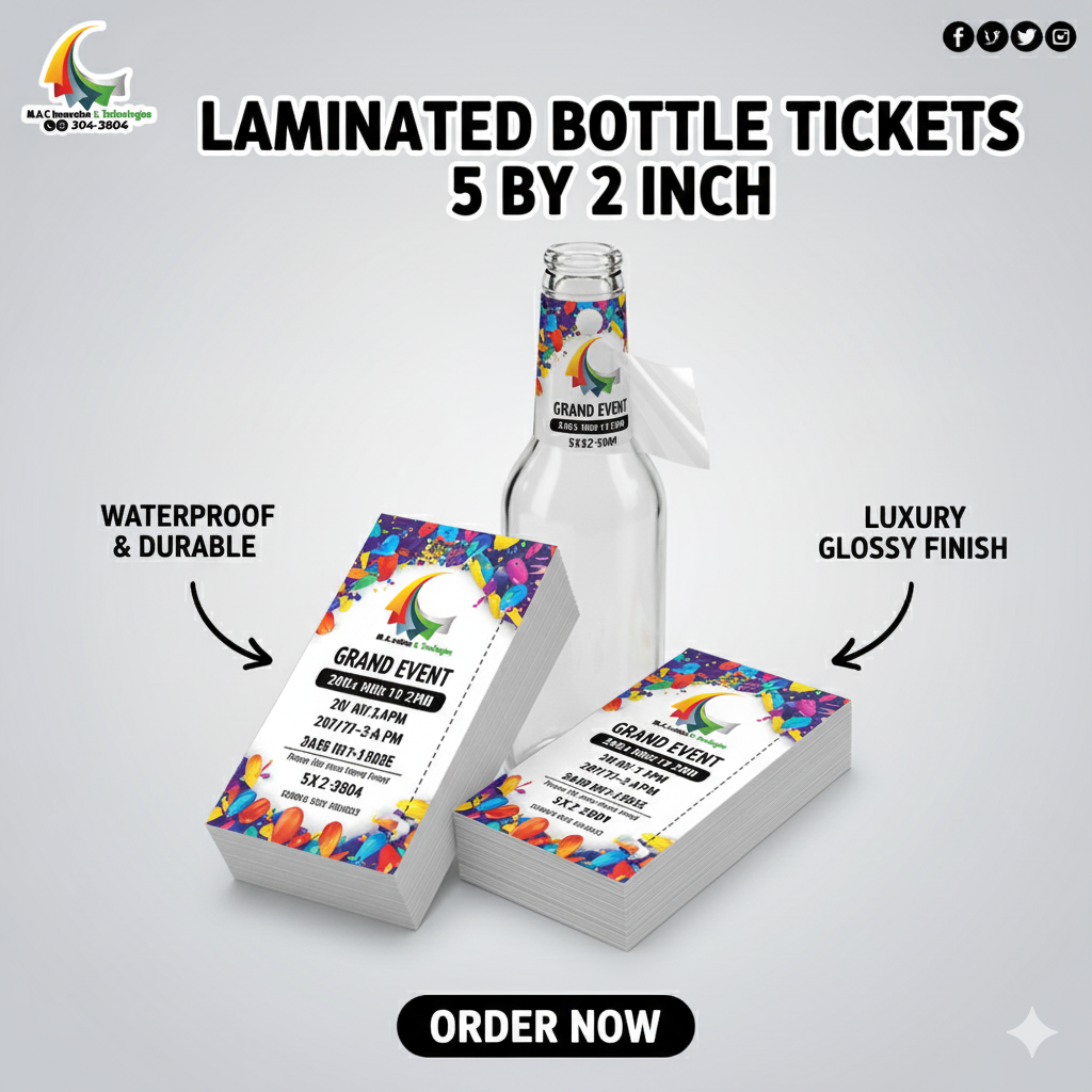 Bottle Tickets Lamianted 5 by 2