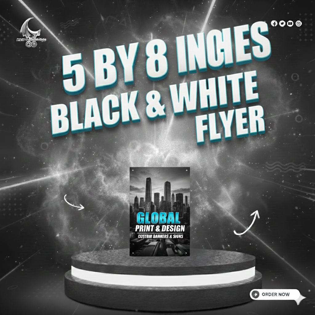 Black & White Flyers 5 by 8