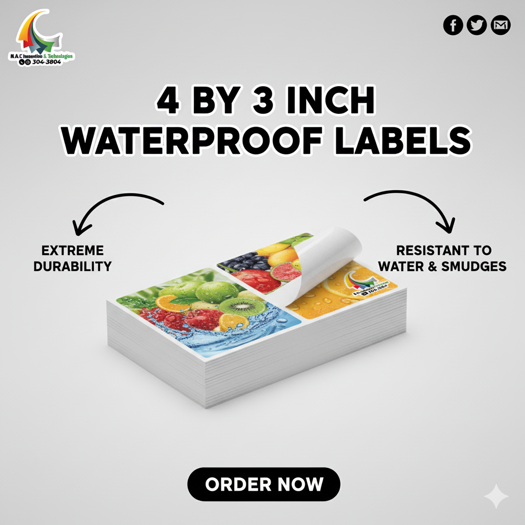 4 By 3 inches Water Proof 