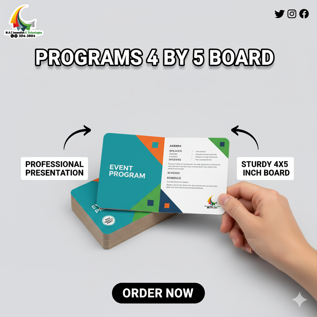 Programs 4 by 5 Board