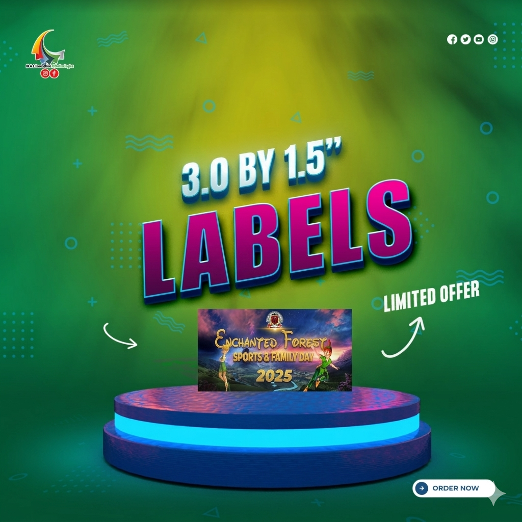 3 By 1.5 Inch Labels Regular
