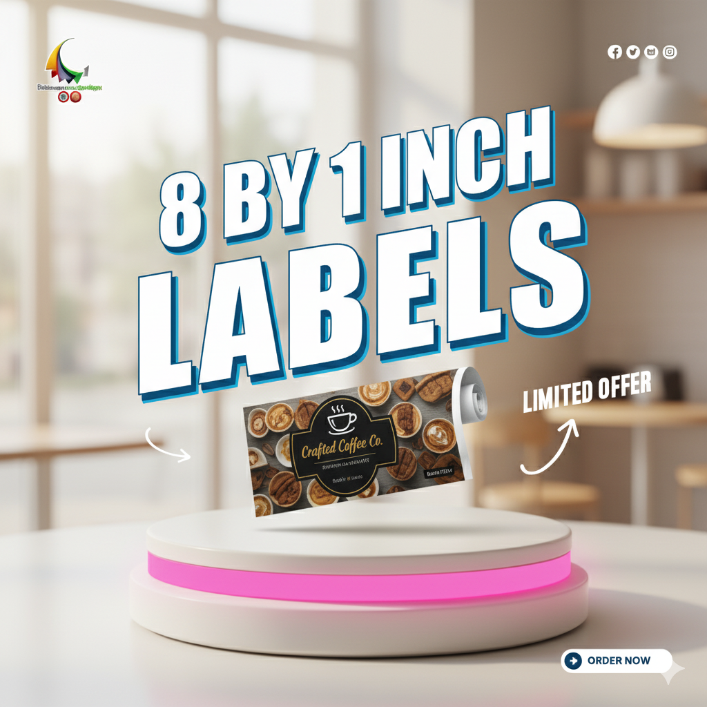 8 by 1 Inch Label 