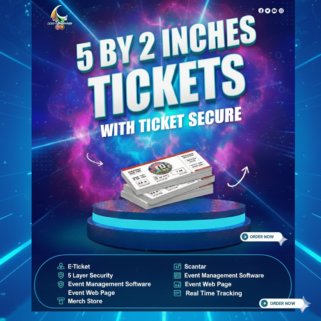 5 by 2 Ticket With Ticket Secure 