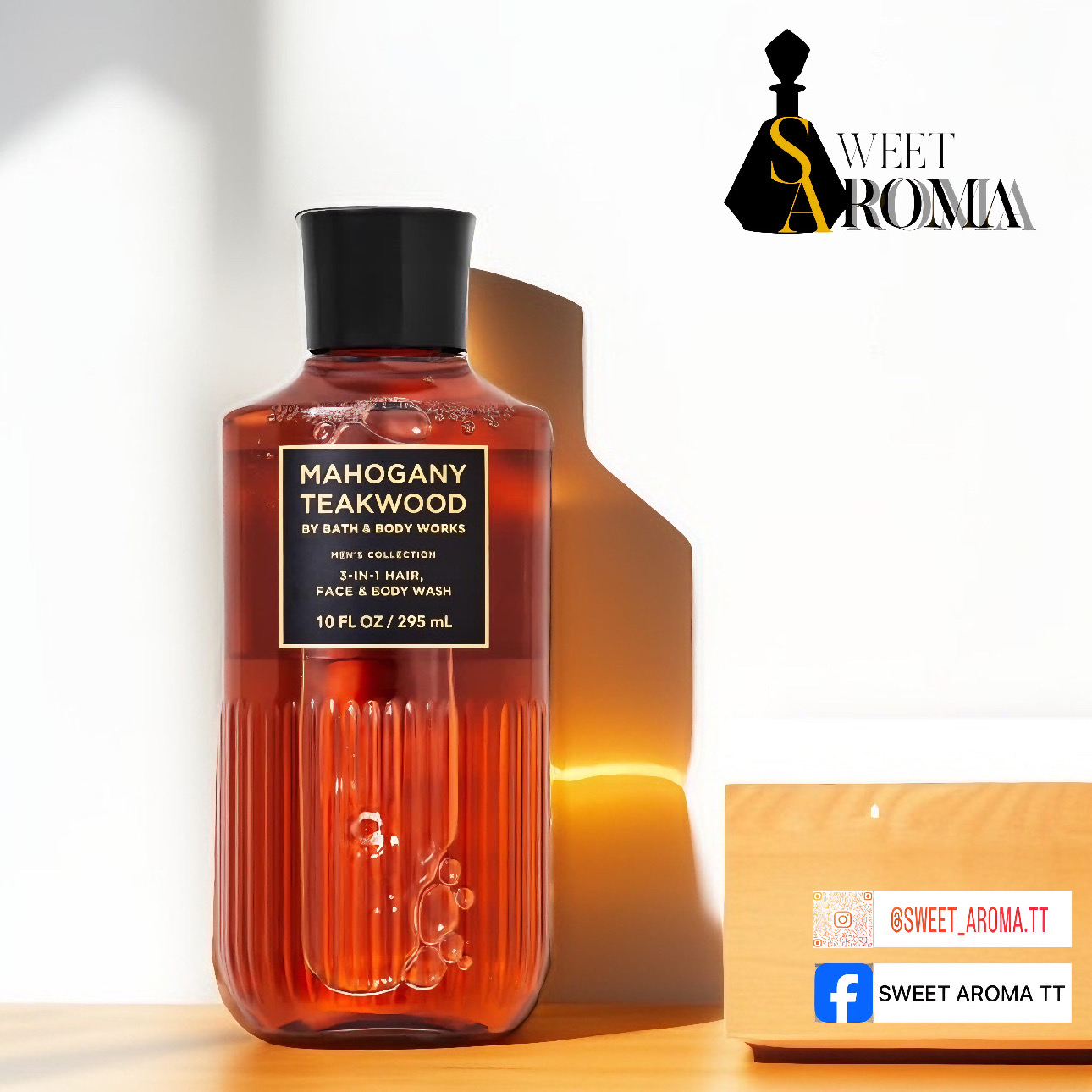 Bath & Body Works, Mahogany Teakwood 3-in-1 Hair, Face and Body Wash