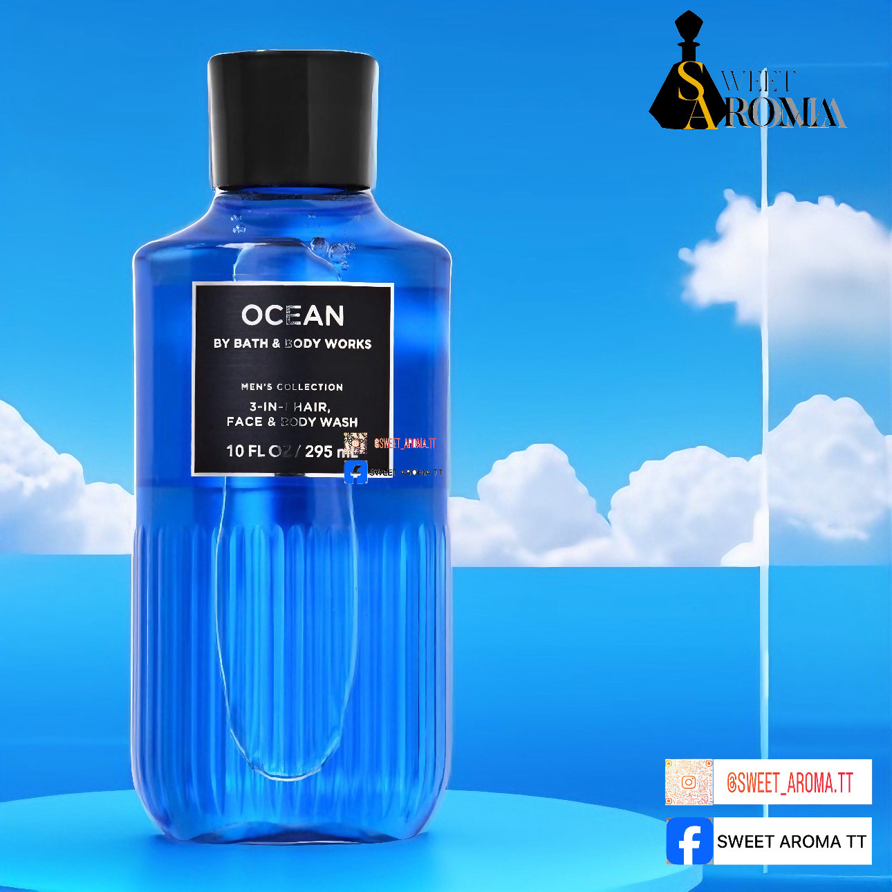 Bath & Body Works, Ocean 3-in-1 Hair, Face and Body Wash