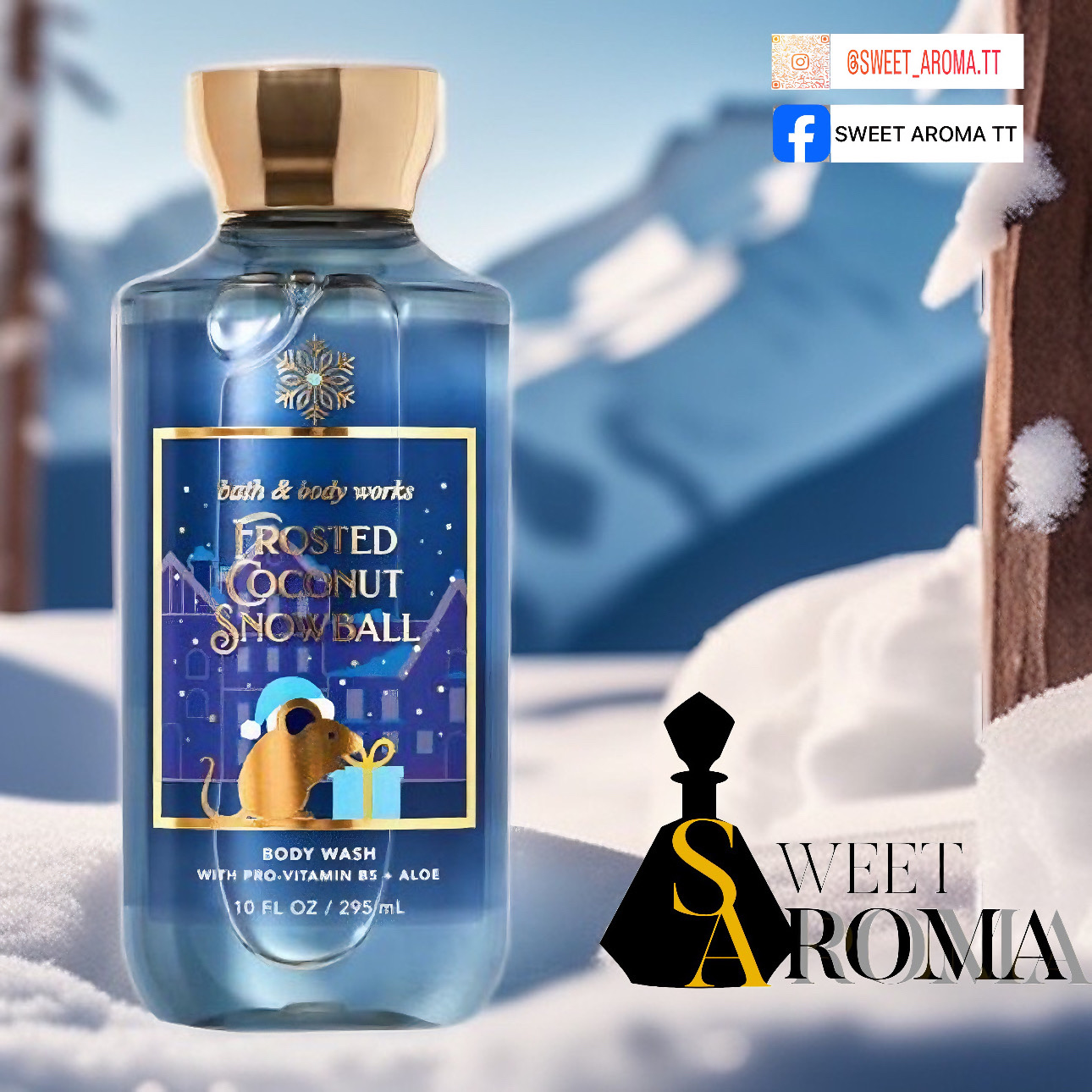 Bath & Body Works, Frosted Coconut Snowball Body Wash -295ml