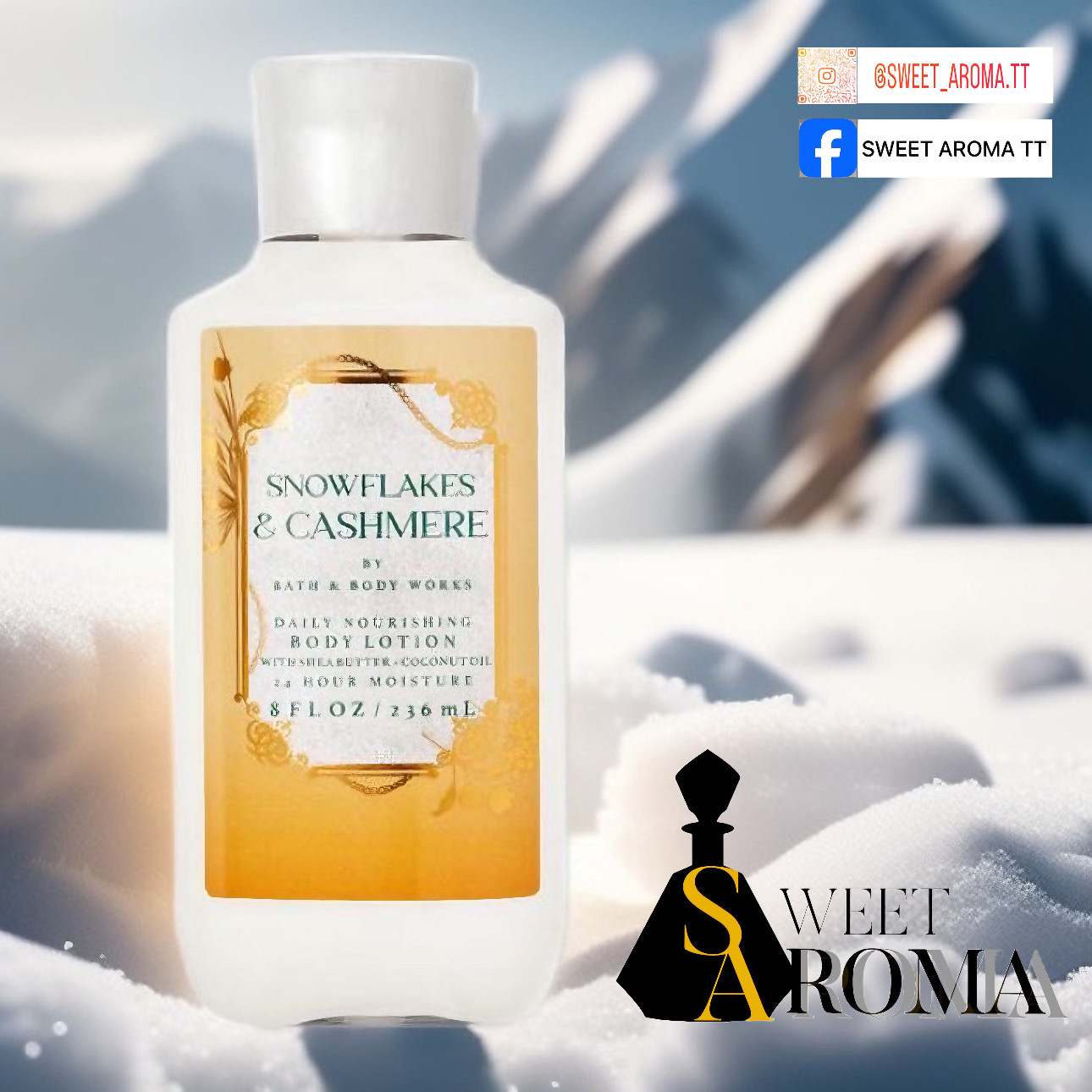 Bath & Body Works, Snowflake and Cashmere Daily Nourishing Body Lotion-236ml