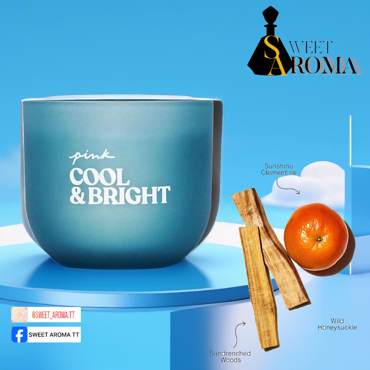 Pink, Cool & Bright 1 Wick Candle