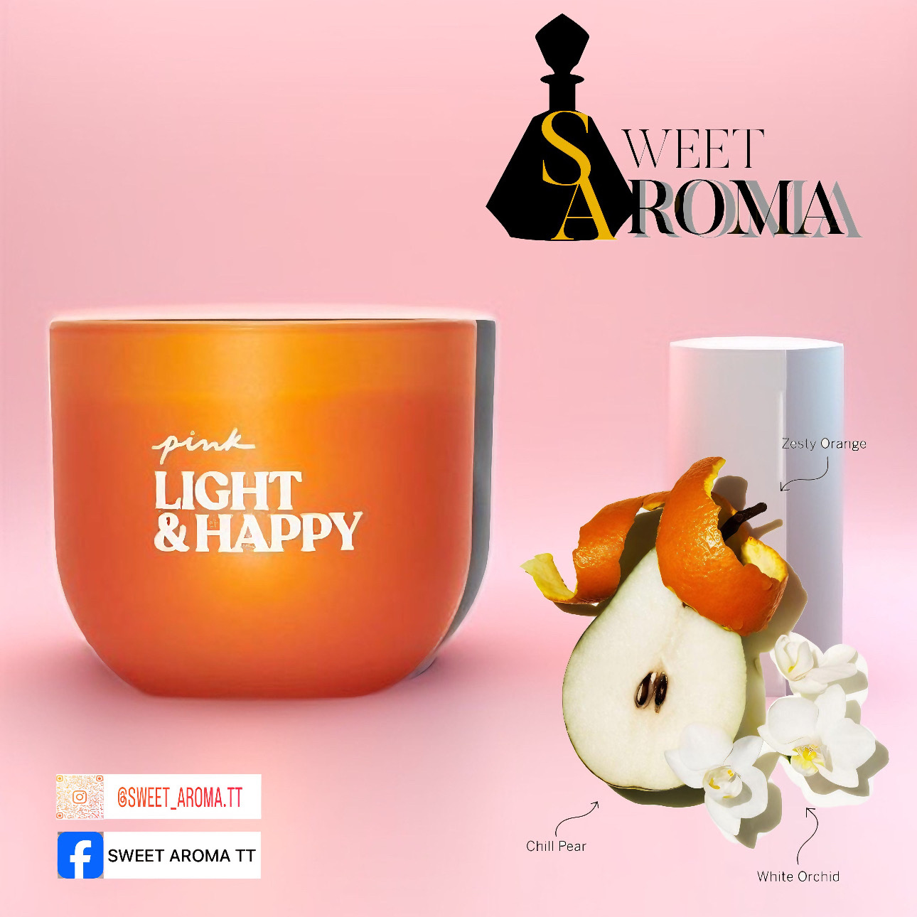 Pink, Light & Happy 1 Wick Candle
