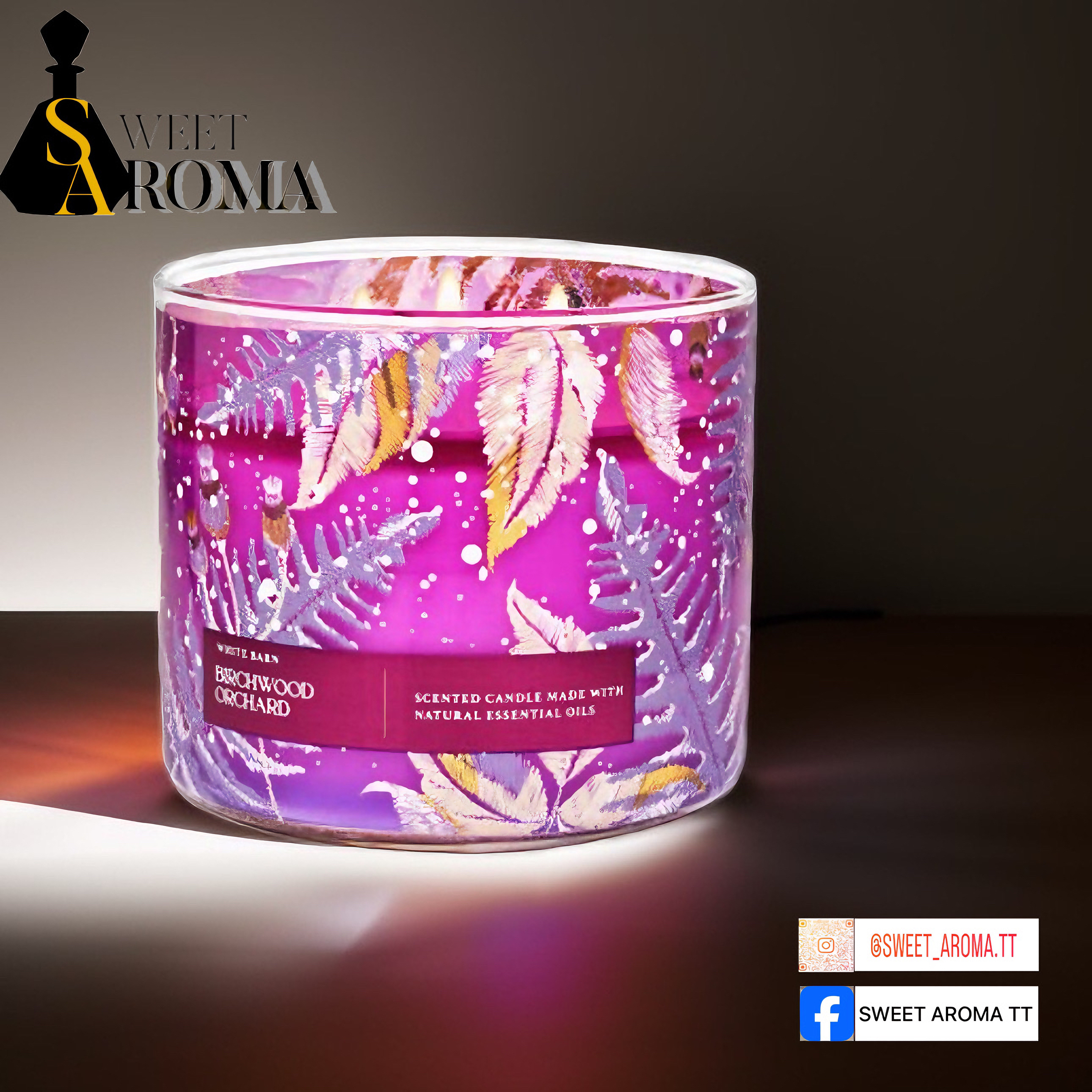 Bath & Body Works, Birchwood Orchard 3 Wick Candle