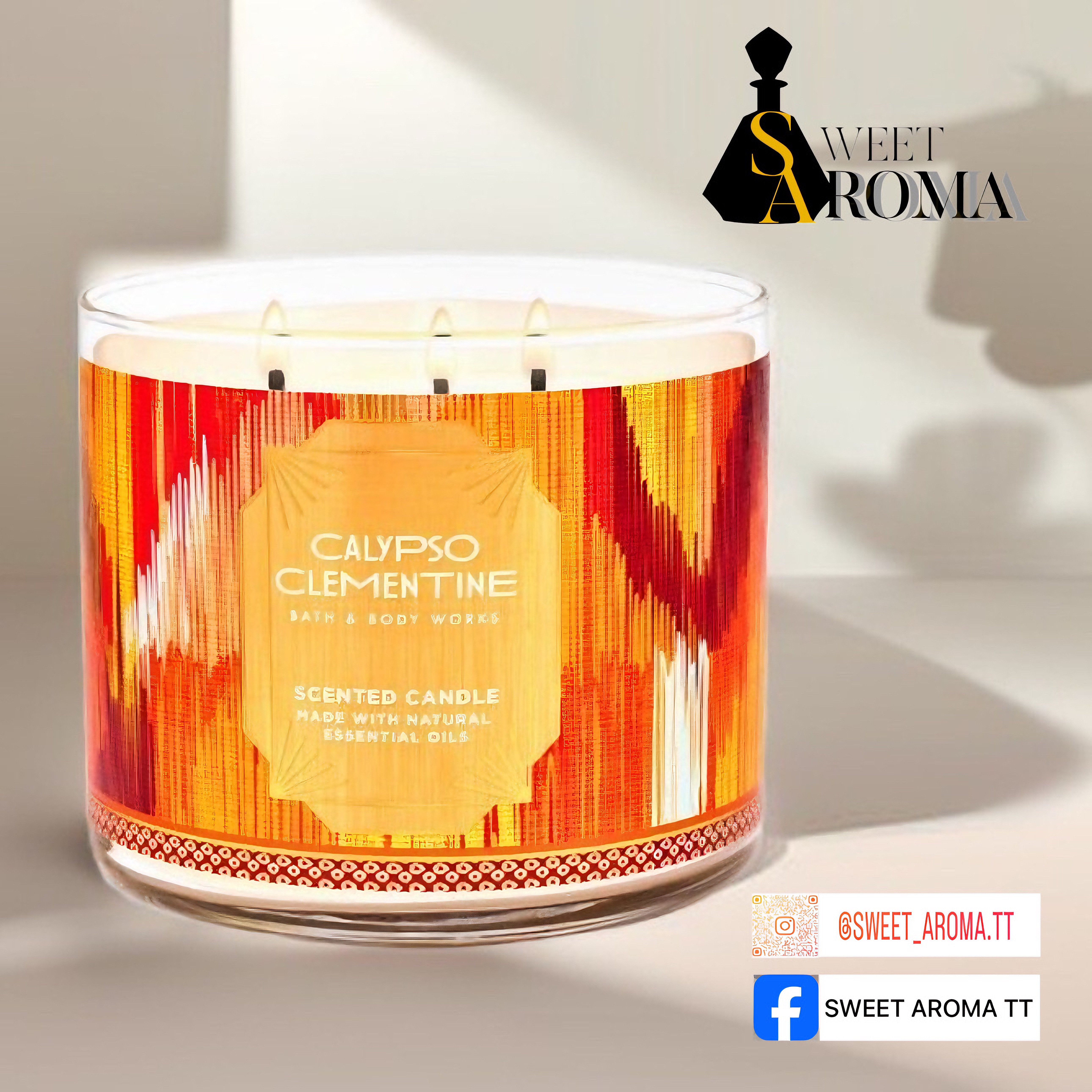 Bath & Body Works, Calypso Clementine 3 Wick Candle