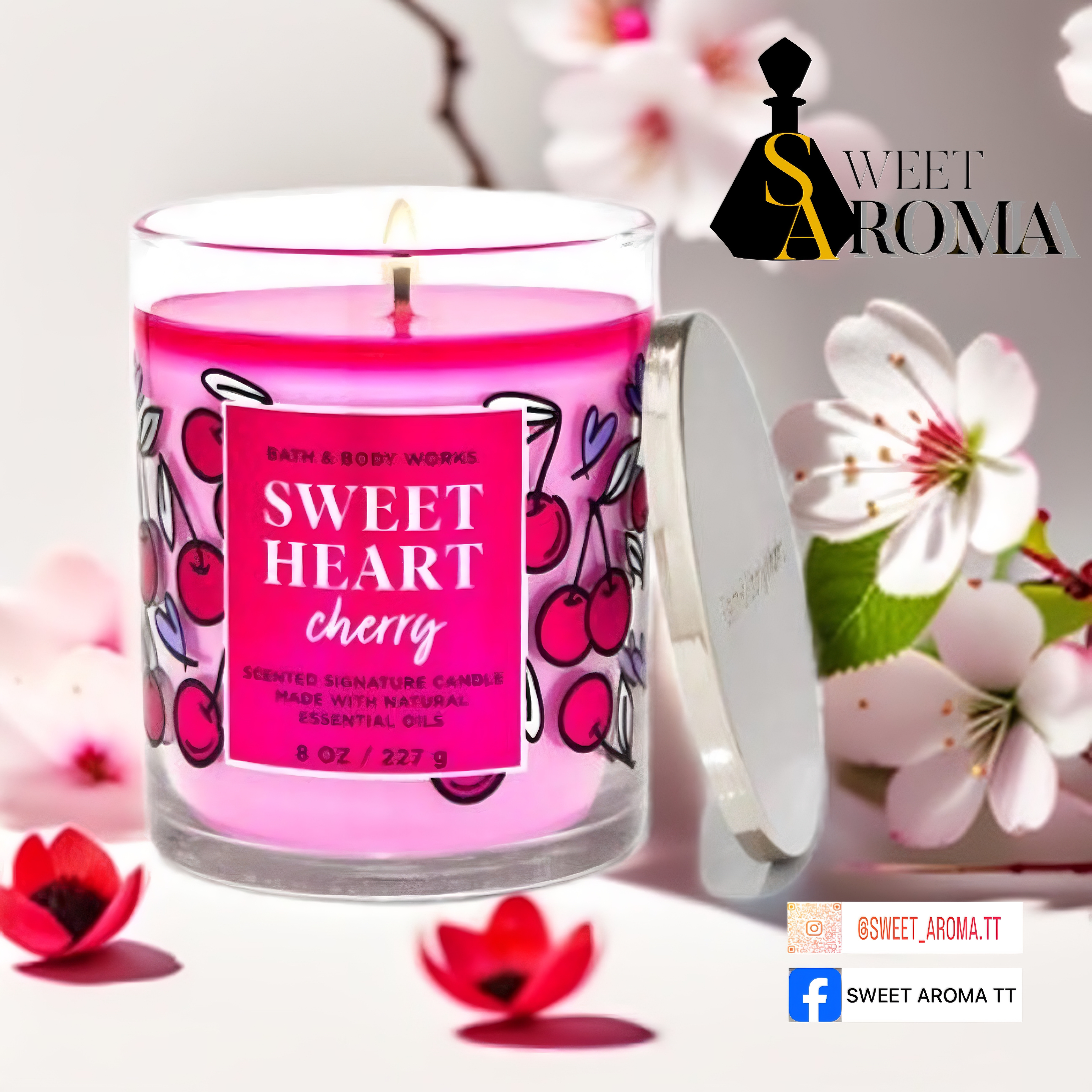 Bath & Body Works, Sweetheart Cherry 1 Wick Candle