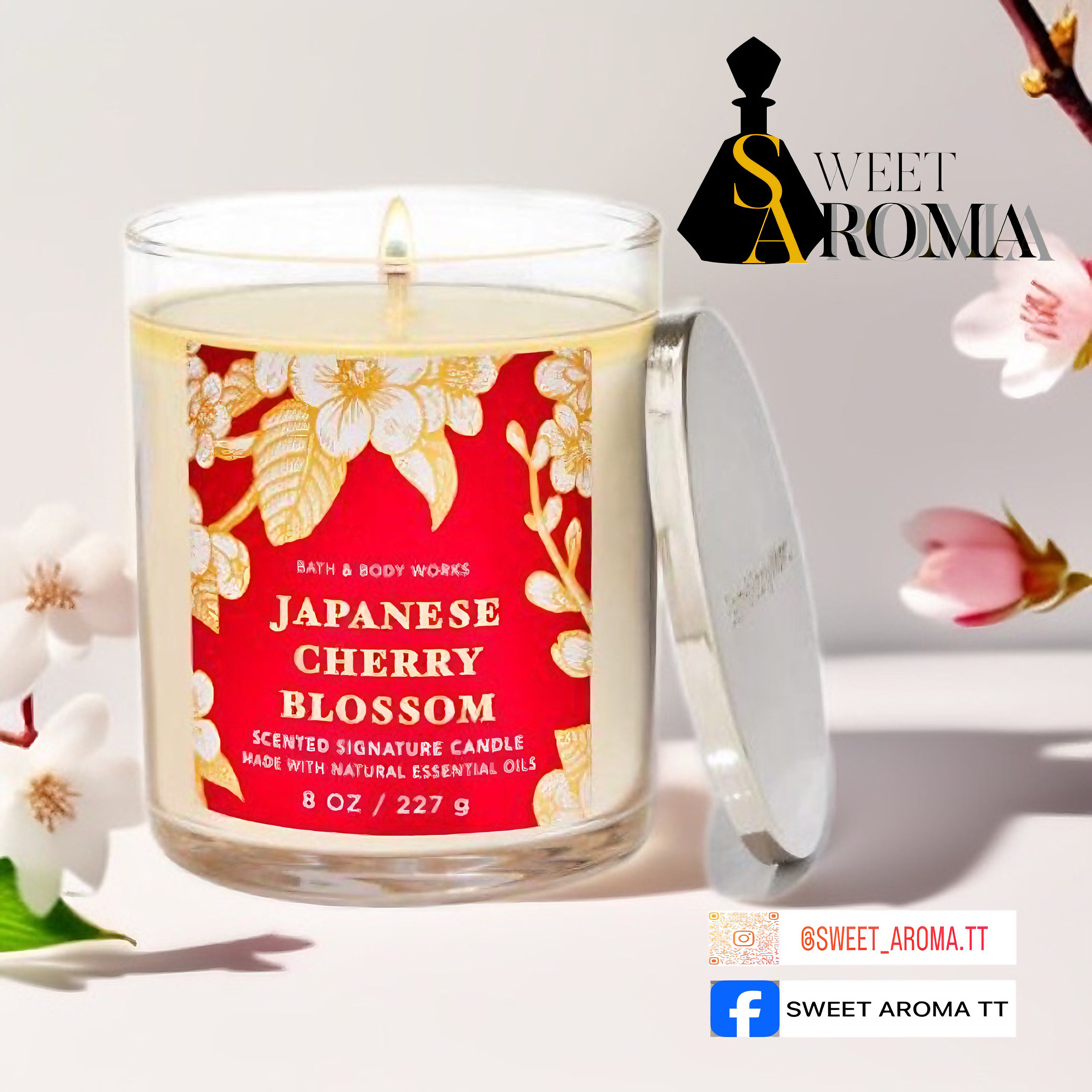 Bath & Body Works, Japanese Cherry Blossom 1 Wick Candle