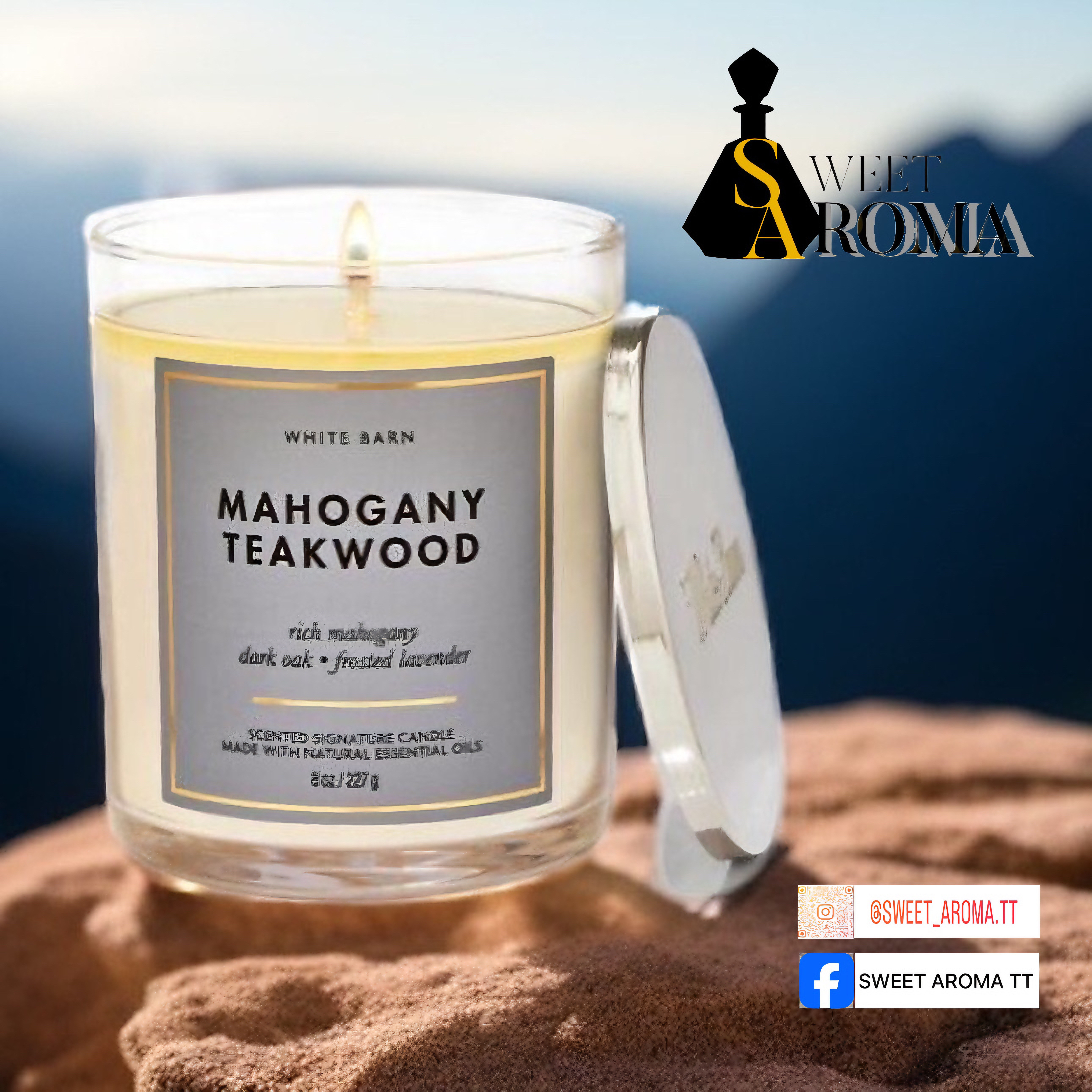 Bath & Body Works, Mahogany Teakwood 1 Wick Candle