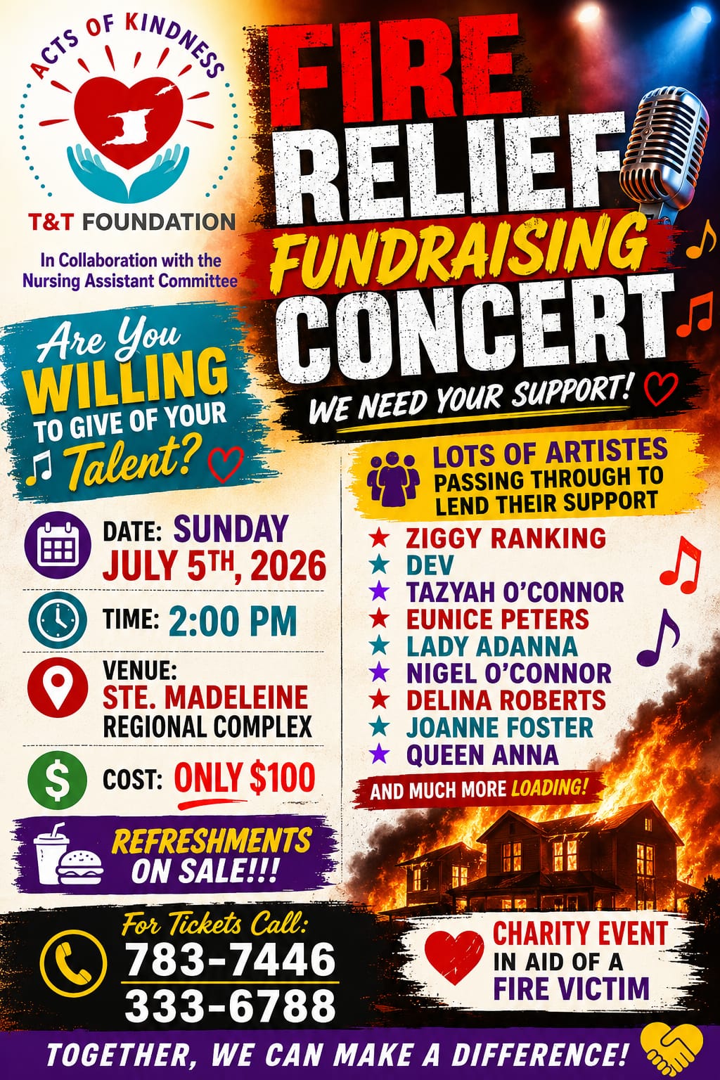 Fire Relief Fund Raising Concert